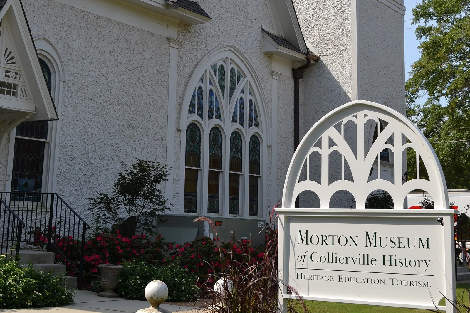 The Morton Museum of Collierville History, home of the town's Community Art Gallery, on North Main Street.