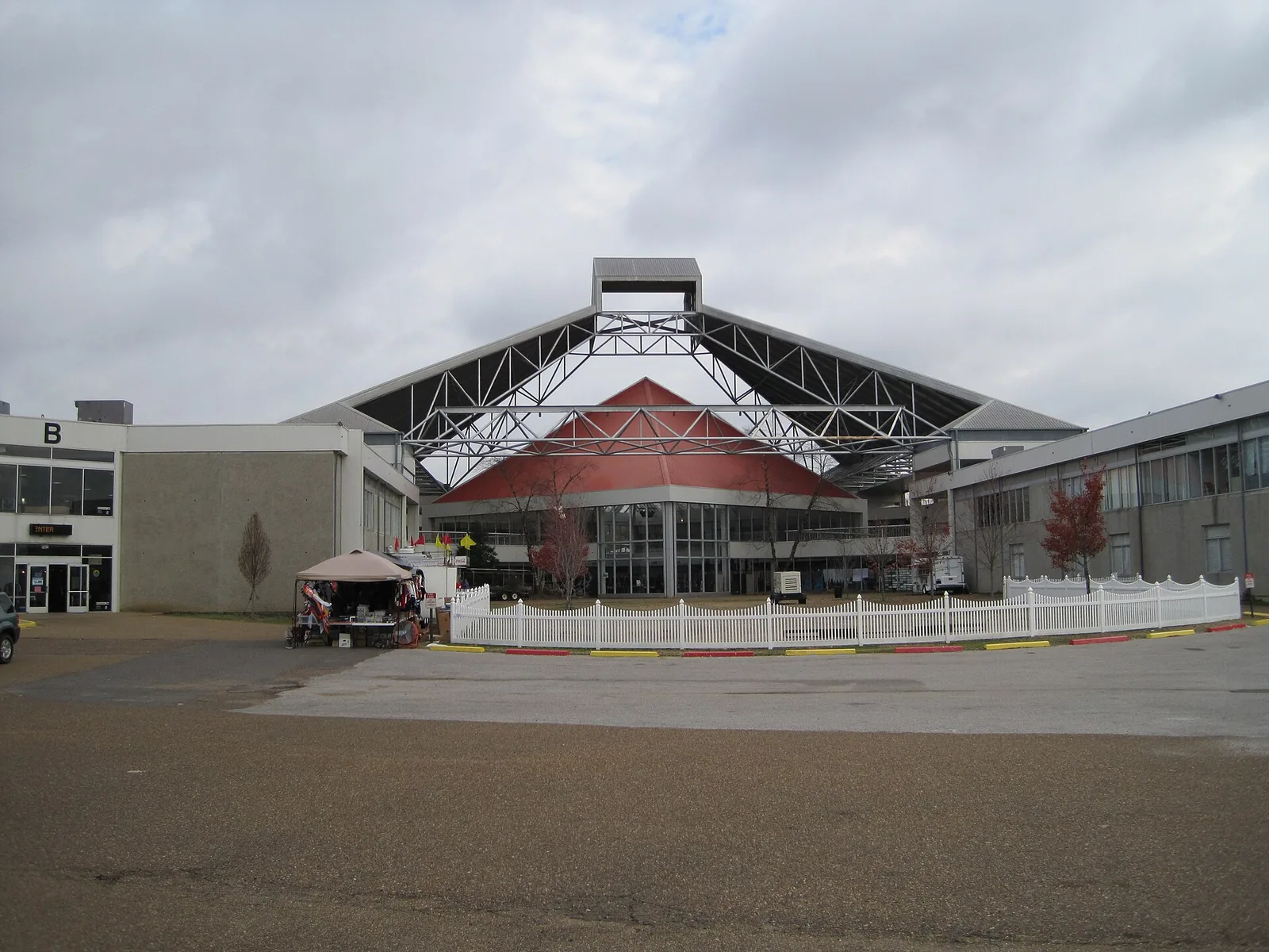 The main exhibition buildings at Agricenter International in Memphis, which runs the Agricenter Farmers Market.