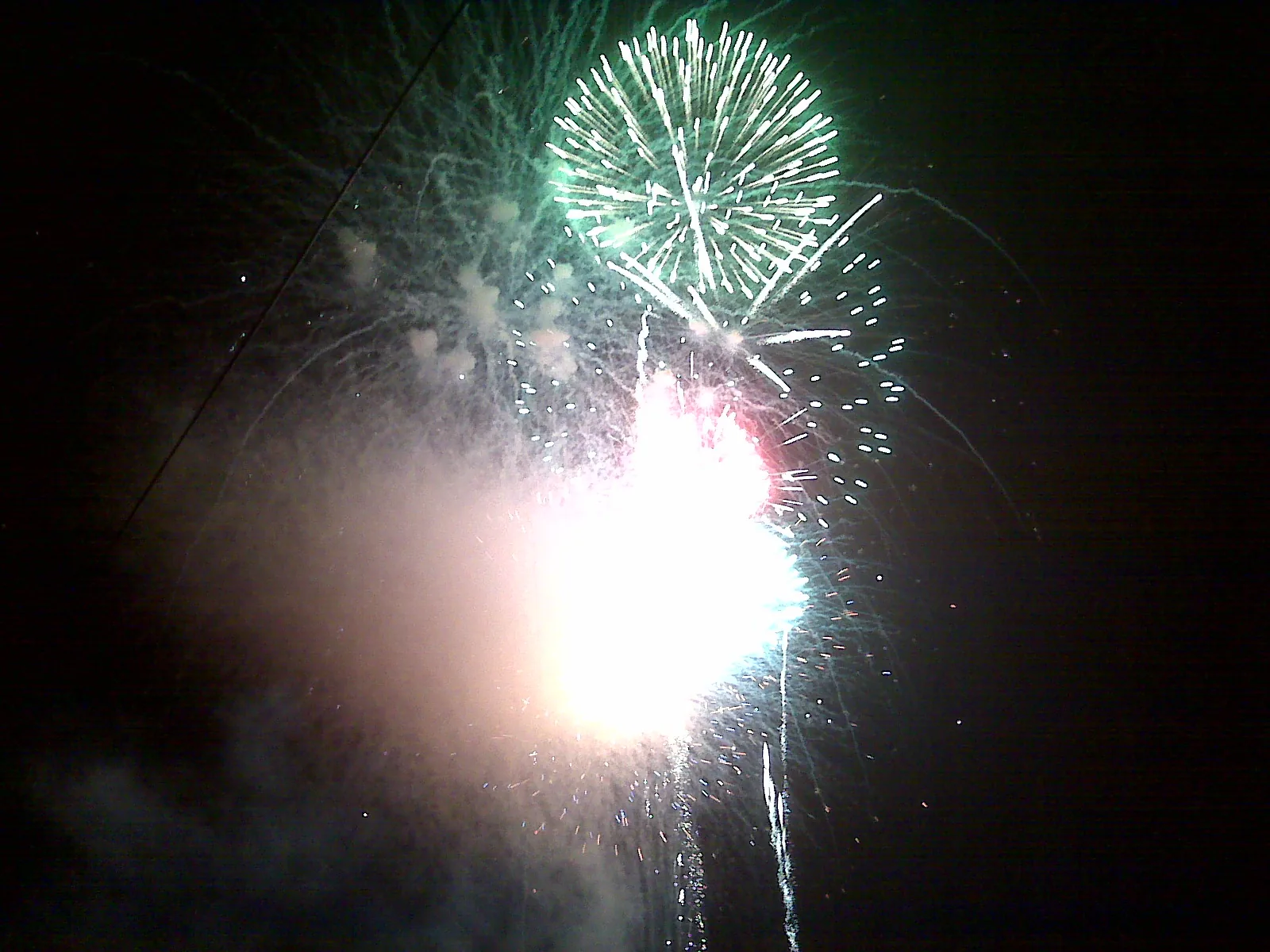Fireworks burst over a Fourth of July celebration in Dyersburg, Tennessee.