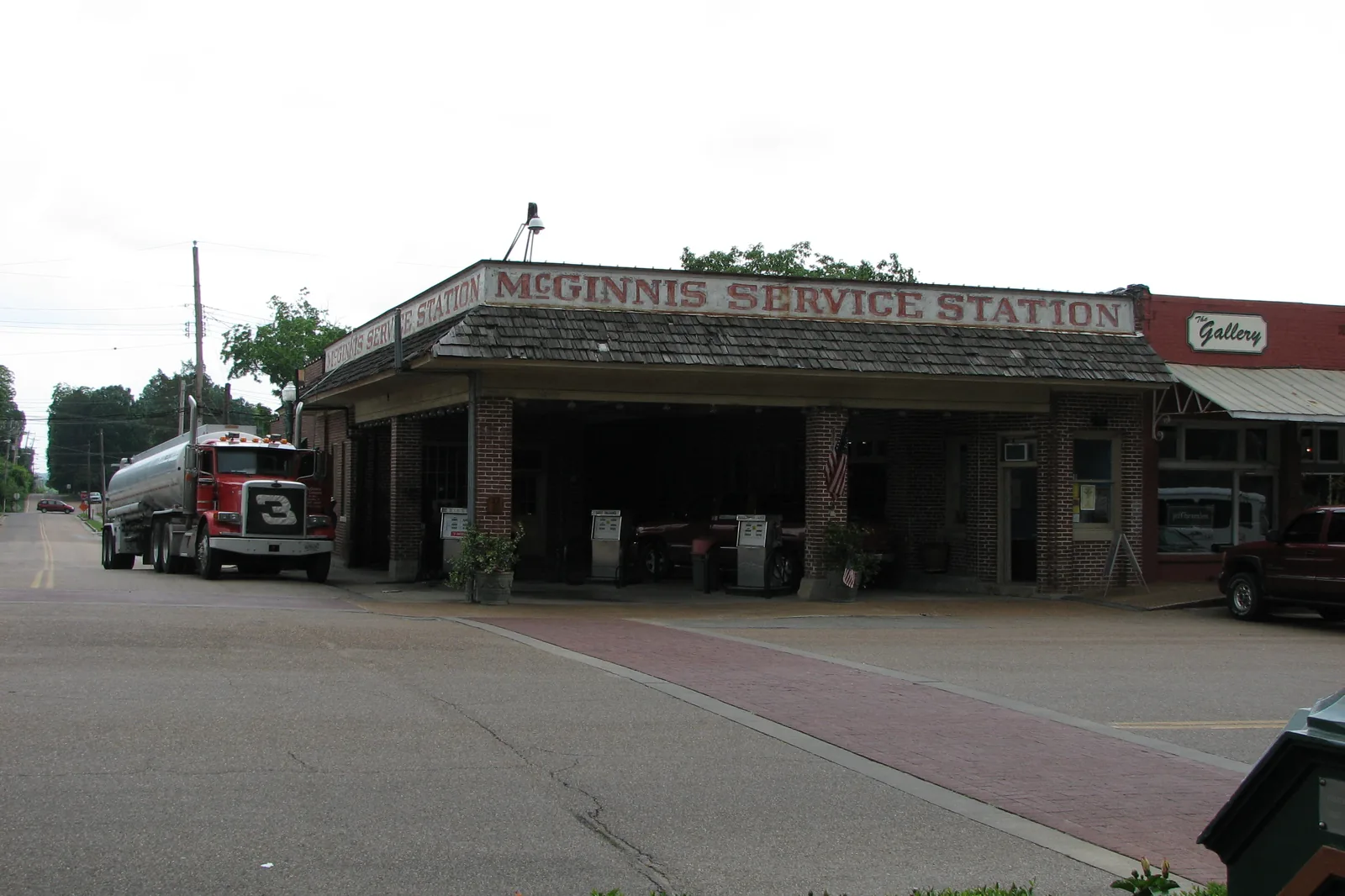 The old McGinnis Service Station building on the Collierville Town Square, where Scare on the Square brings trick-or-treaters to the merchants.